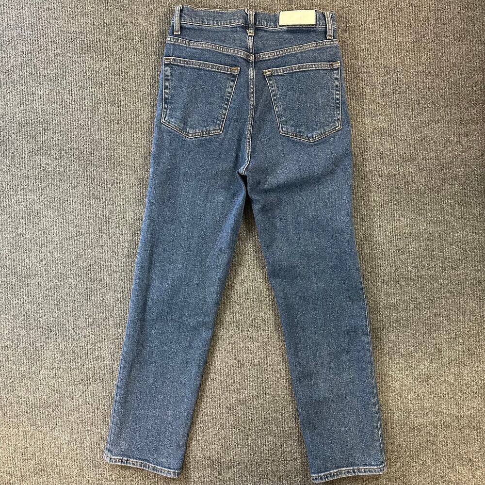 Re/Done Women's 70s Ultra High Rise Stove Pipe Jeans Western Button Fly Denim 27 - Picture 7 of 9